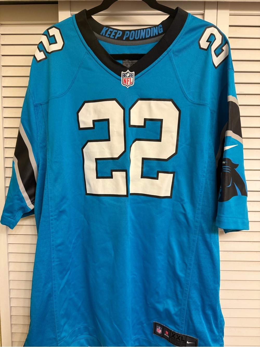 NFL Nike Carolina Panthers #22 Blue Christian McCaffrey Football Jersey XXL